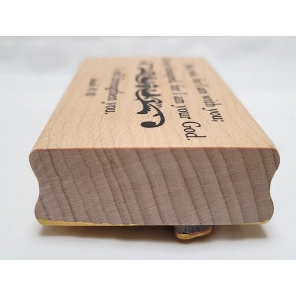 Stampabilities 2008 Isaiah 41:10 Wooden Rubber Stamp Block For Paper Crafts - Picture 3 of 6